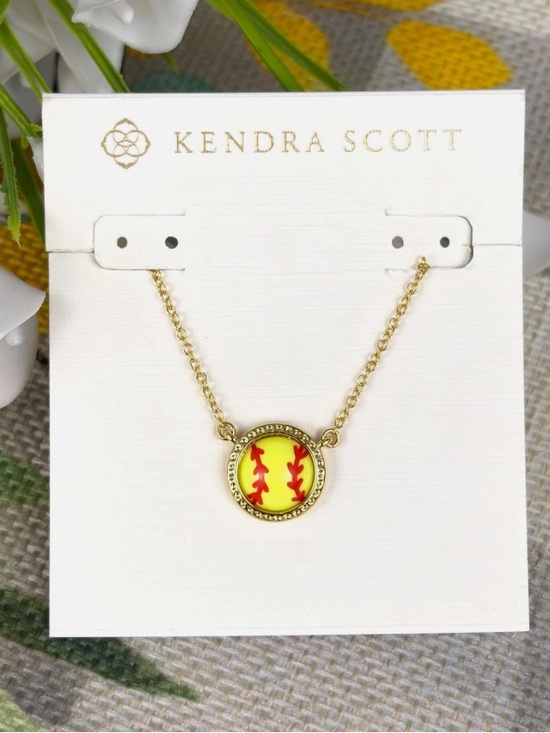 Kendra Scott Jewelry - Kendra Scott Softball Gold Short Pendant Necklace🥎